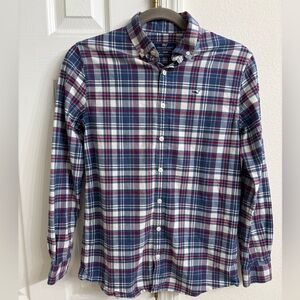 Vineyard Vines Kids Plaid Shirt in Blue and Red